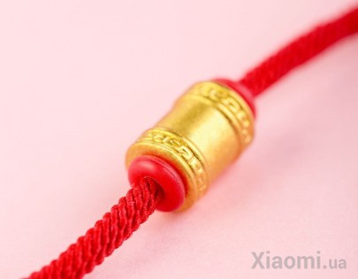 Золотой браслет Xiaomi LuckyME Gold  beads bracelet 17 см 2.1 г Red